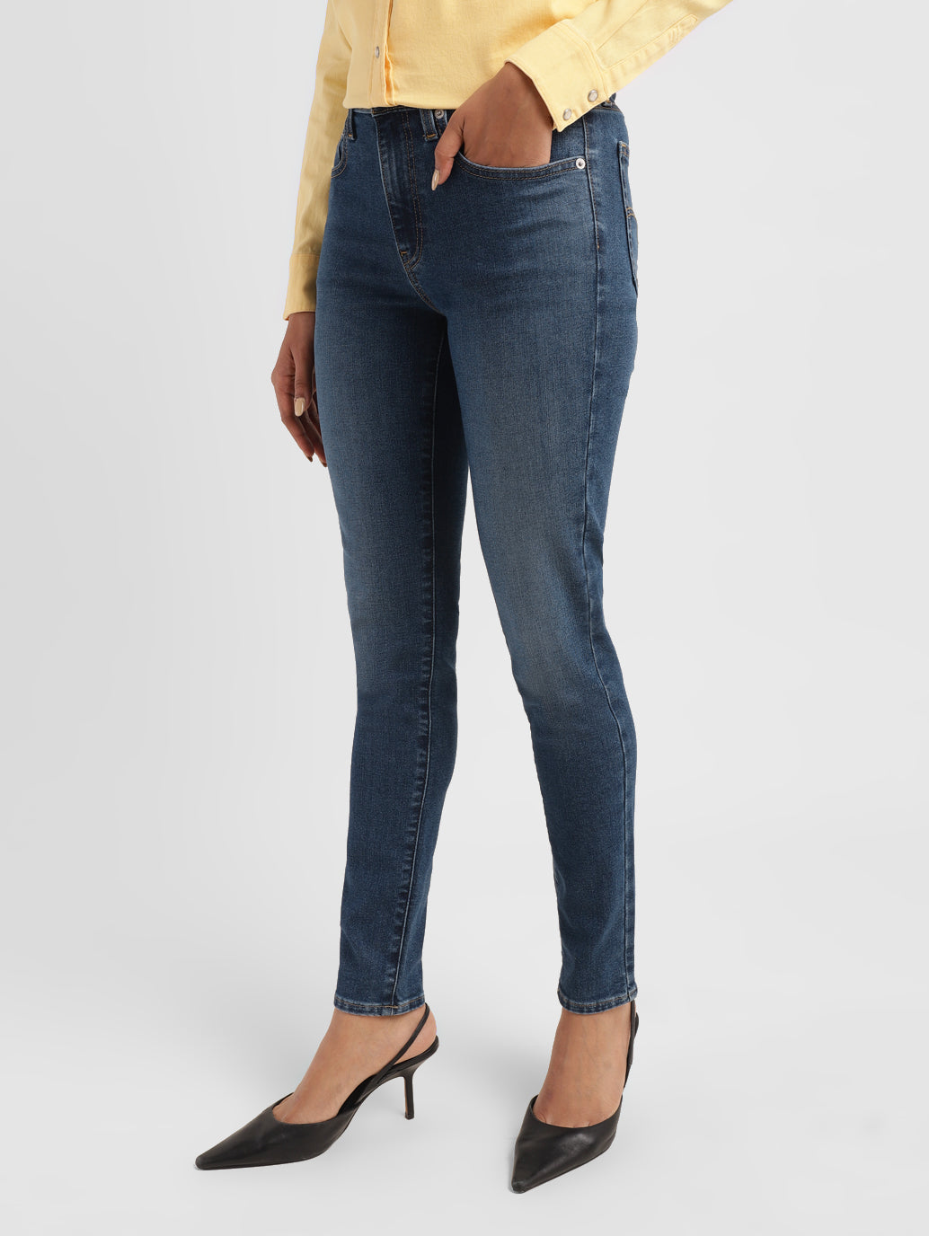 Women's 721 Blue Skinny Fit High Rise Jeans - 091f0152-2c26-4ed0-a3d0-2f27dd47108e View