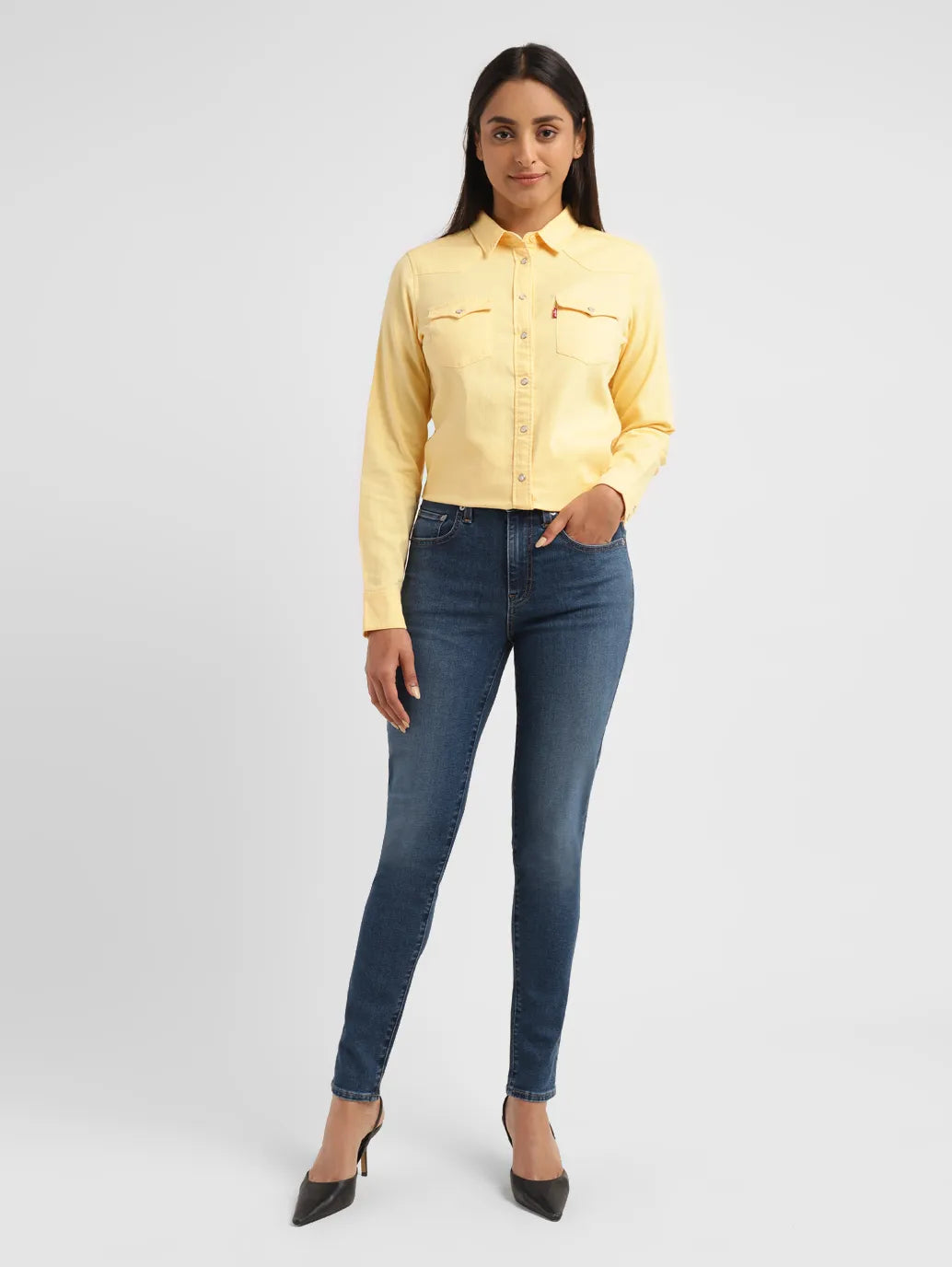 Women's 721 Blue Skinny Fit High Rise Jeans - f8ed7c49-c7c8-4c22-8281-8642b6b2285f View
