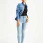 Women's 721 Light Blue Skinny Fit High Rise Jeans - Styleshot View