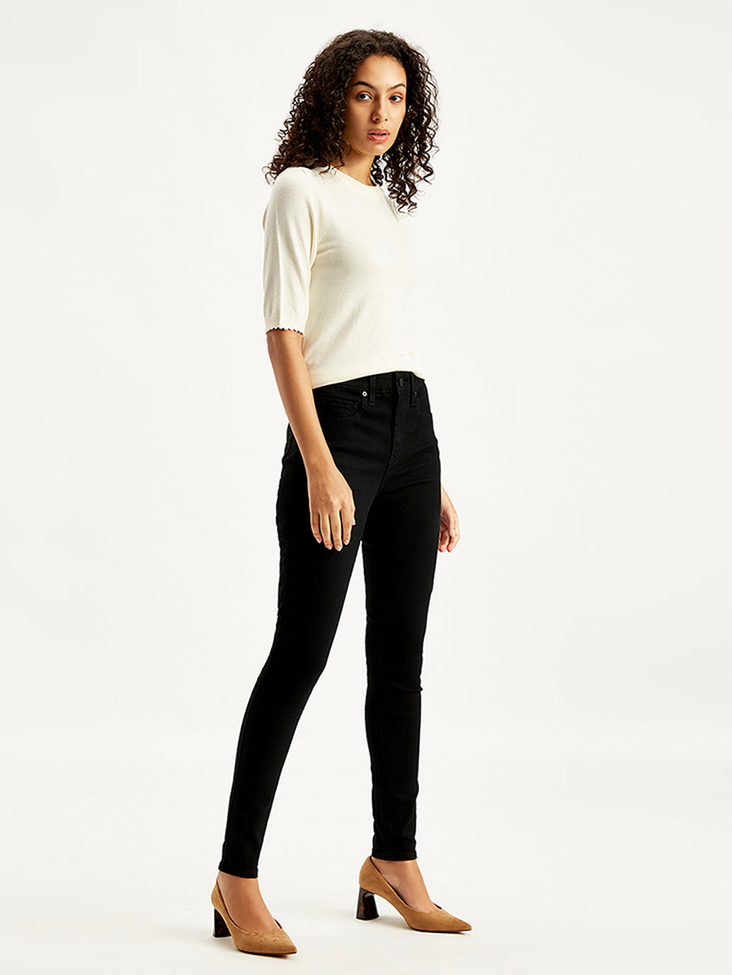 Women's 721 Black Skinny Fit High Rise Jeans - 0ef3764a-ae1c-4717-9d1b-4a79bf2a4152 View