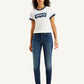 Women's 721 Blue Skinny Fit High Rise Jeans - Front View