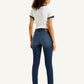 Women's 721 Blue Skinny Fit High Rise Jeans - Back View