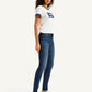 Women's 721 Blue Skinny Fit High Rise Jeans - Side View