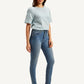 Women's 721 Blue Skinny Fit High Rise Jeans - Side View