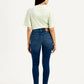 Women's 721 Blue Skinny Fit High Rise Jeans - Back View