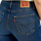 Women's 721 Blue Skinny Fit High Rise Jeans - Detail View