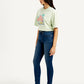 Women's 721 Blue Skinny Fit High Rise Jeans - Side View