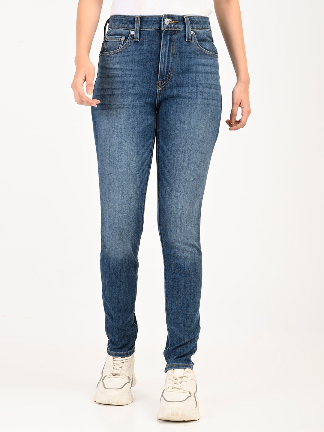 Women's Blue Skinny Fit High Rise Jeans