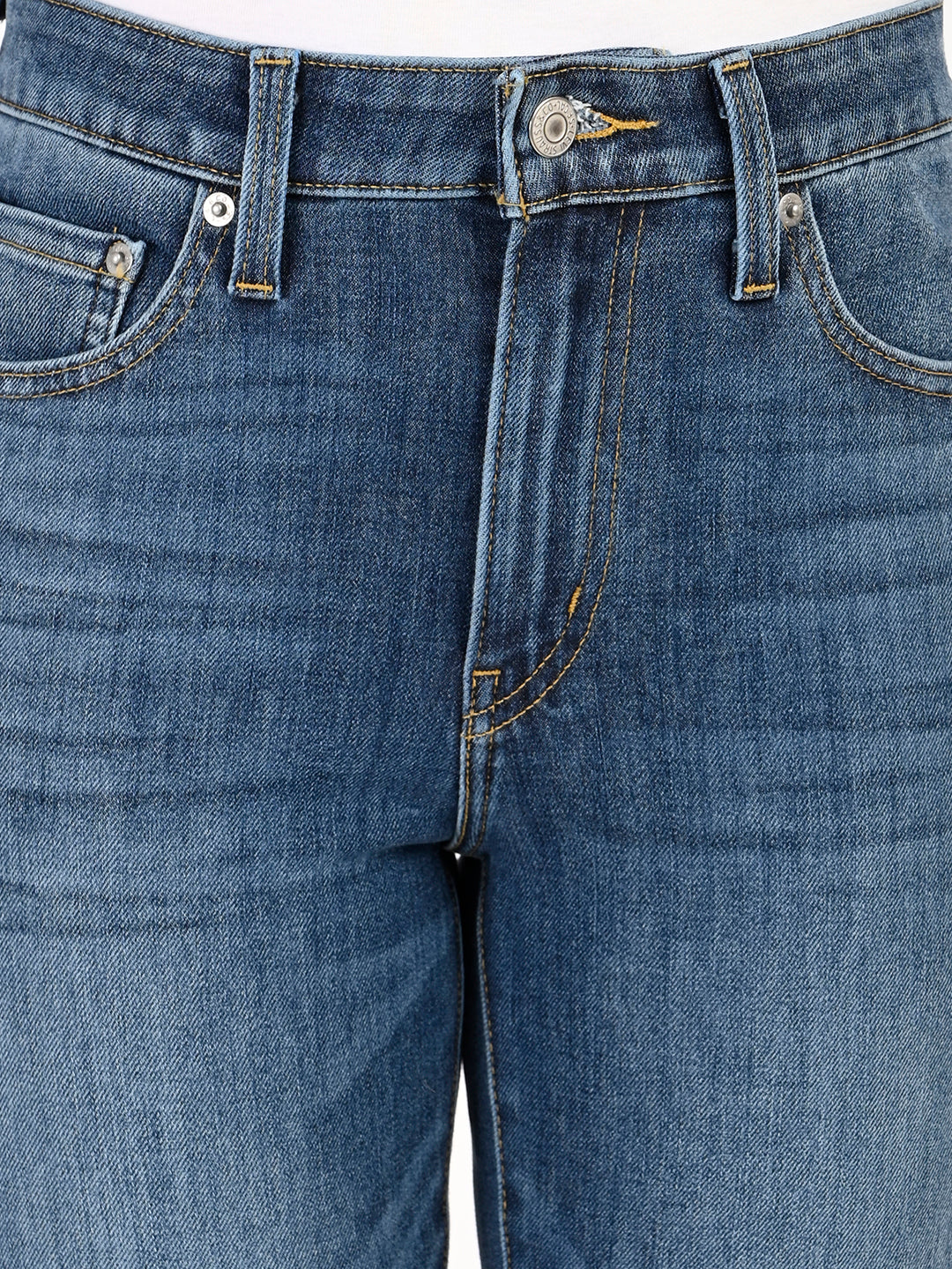 Women's Blue Skinny Fit High Rise Jeans - detail View