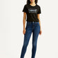 Women's 721 Dark Indigo Skinny Fit Mid Rise Jeans - Front View