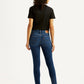 Women's 721 Dark Indigo Skinny Fit Mid Rise Jeans - Back View
