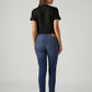 Women's 721 Blue Skinny Fit High Rise Jeans - Back View
