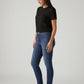 Women's 721 Blue Skinny Fit High Rise Jeans - Side View