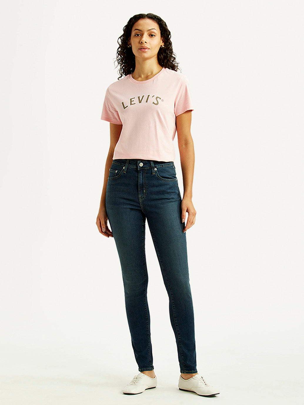 Women's 721 Dark Indigo Skinny Fit High Rise Jeans - Front View