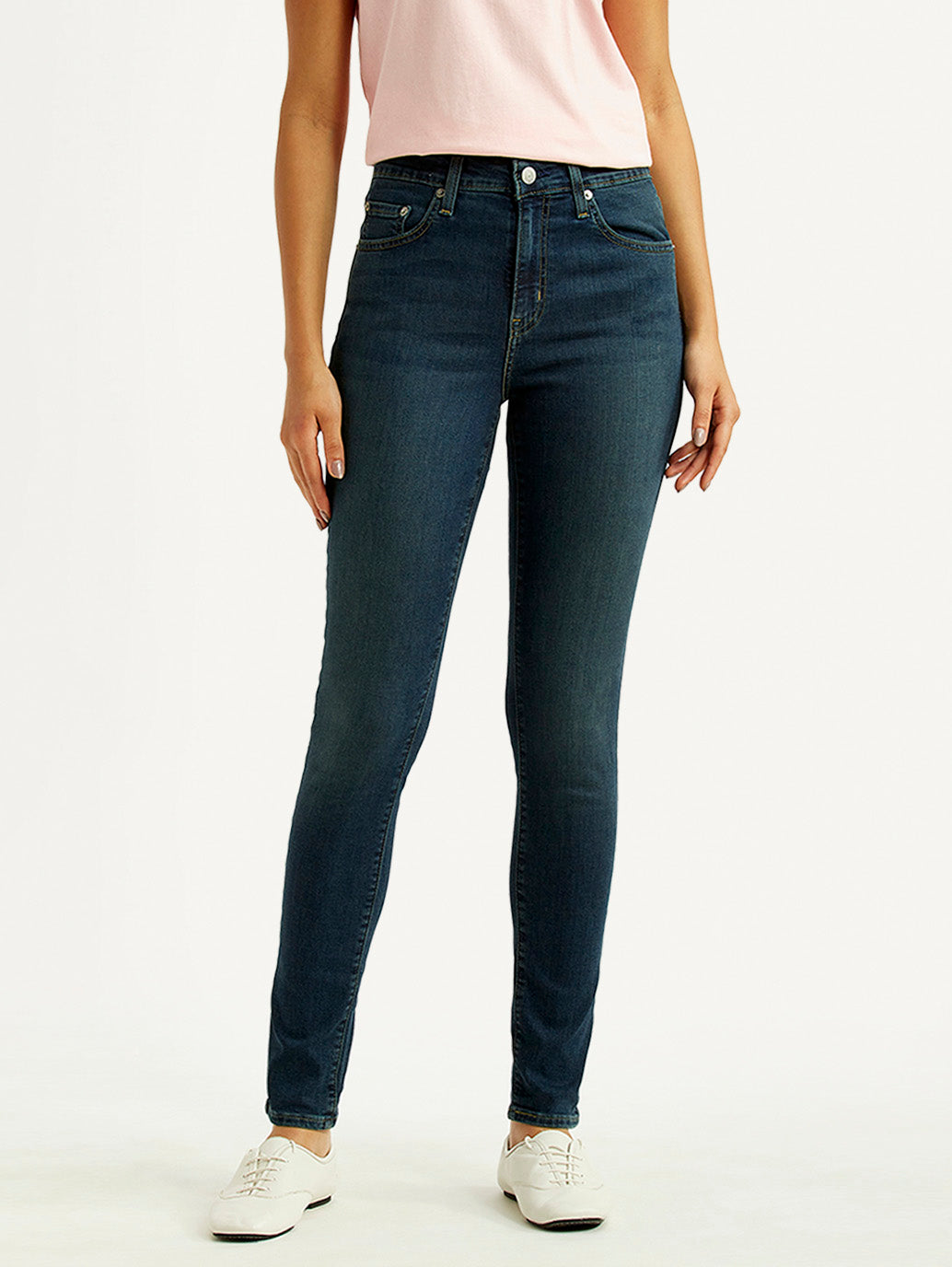 Women's 721 Dark Indigo Skinny Fit High Rise Jeans - Front View