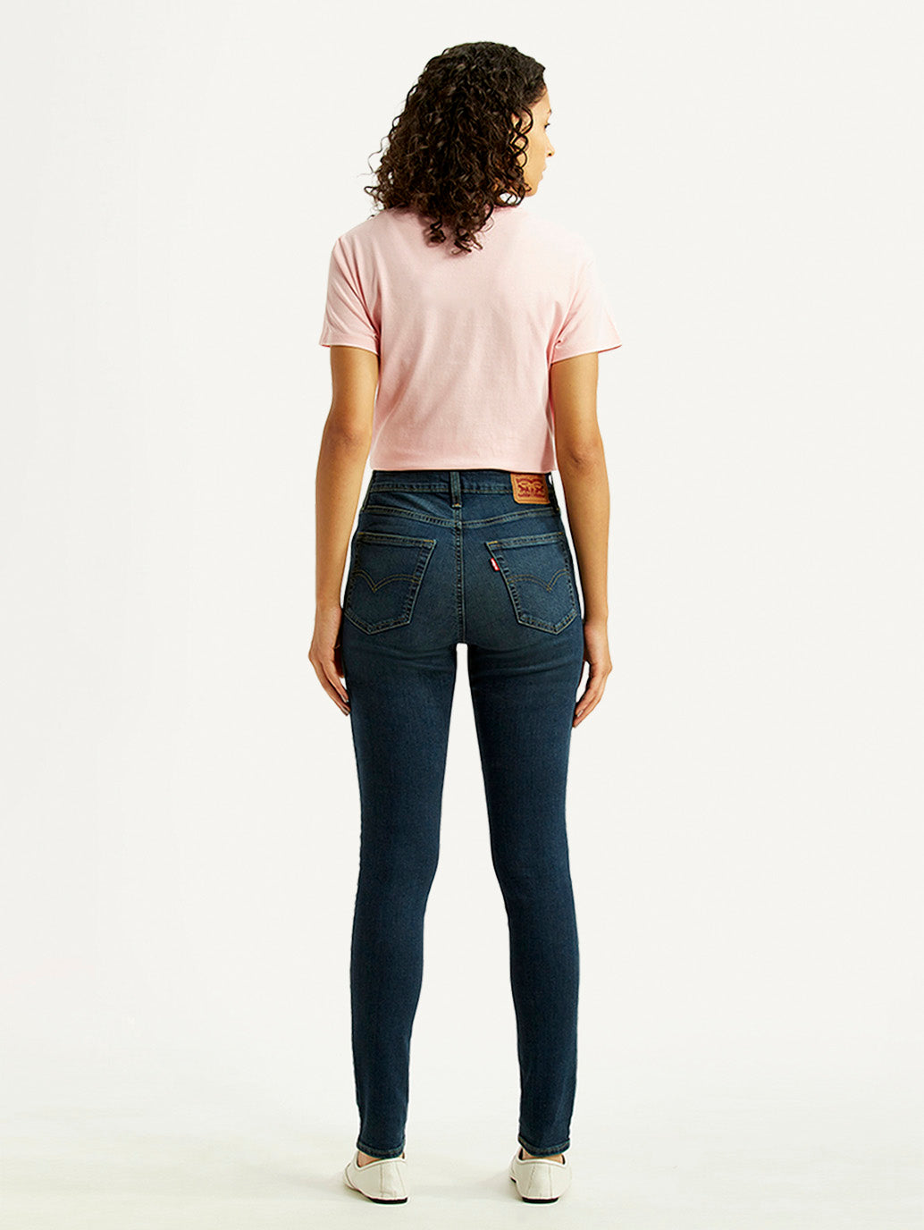 Women's 721 Dark Indigo Skinny Fit High Rise Jeans - Back View