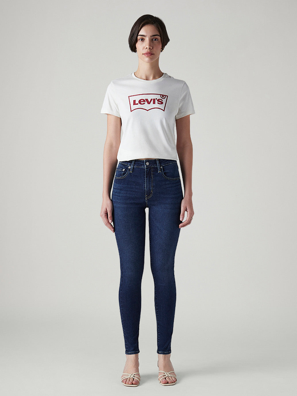 Women's 721 Dark Indigo Skinny Fit High Rise Jeans - Front View