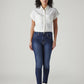 Women's 721 Dark Blue Skinny Fit High Rise Jeans - Styleshot View