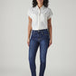 Women's 721 Dark Blue Skinny Fit High Rise Jeans - Front View