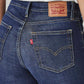Women's 721 Dark Blue Skinny Fit High Rise Jeans - Detail View