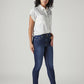 Women's 721 Dark Blue Skinny Fit High Rise Jeans - Side View