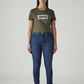 Women's 721 Blue Skinny Fit High Rise Jeans - Front View
