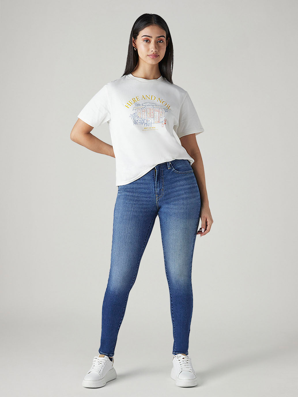 Women's 721 Med Indigo Skinny Fit High Rise Jeans - 20 View