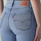 Women's 721 Light Blue Skinny Fit High Rise Jeans - 20 View