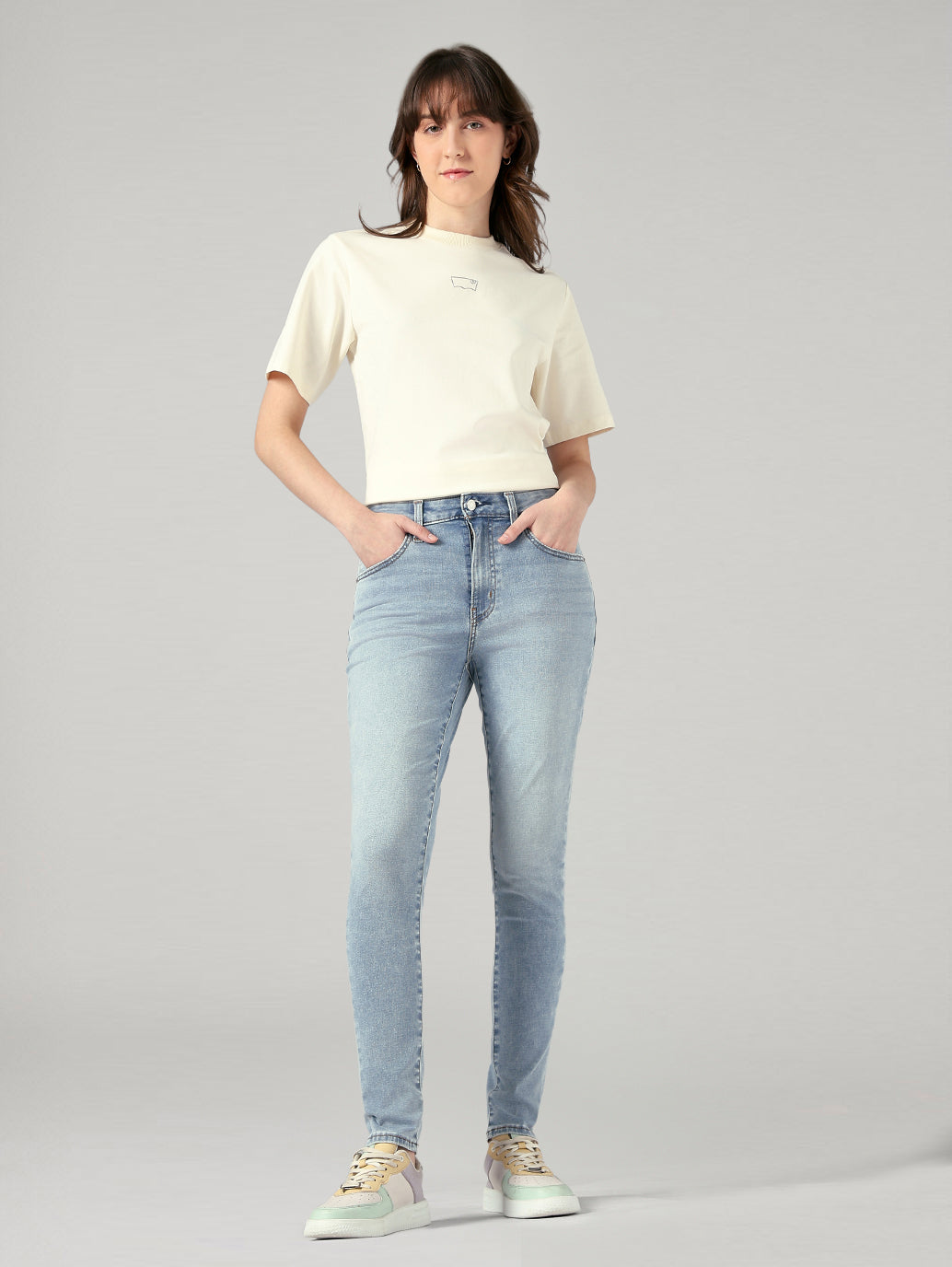 Women's 721 Light Blue Skinny Fit High Rise Jeans