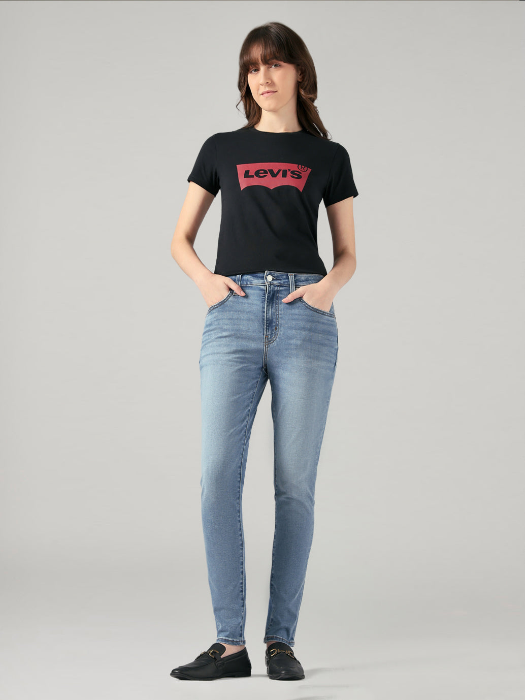 Women's 721 Blue Skinny Fit High Rise Jeans