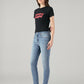 Women's 721 Blue Skinny Fit High Rise Jeans - Side View