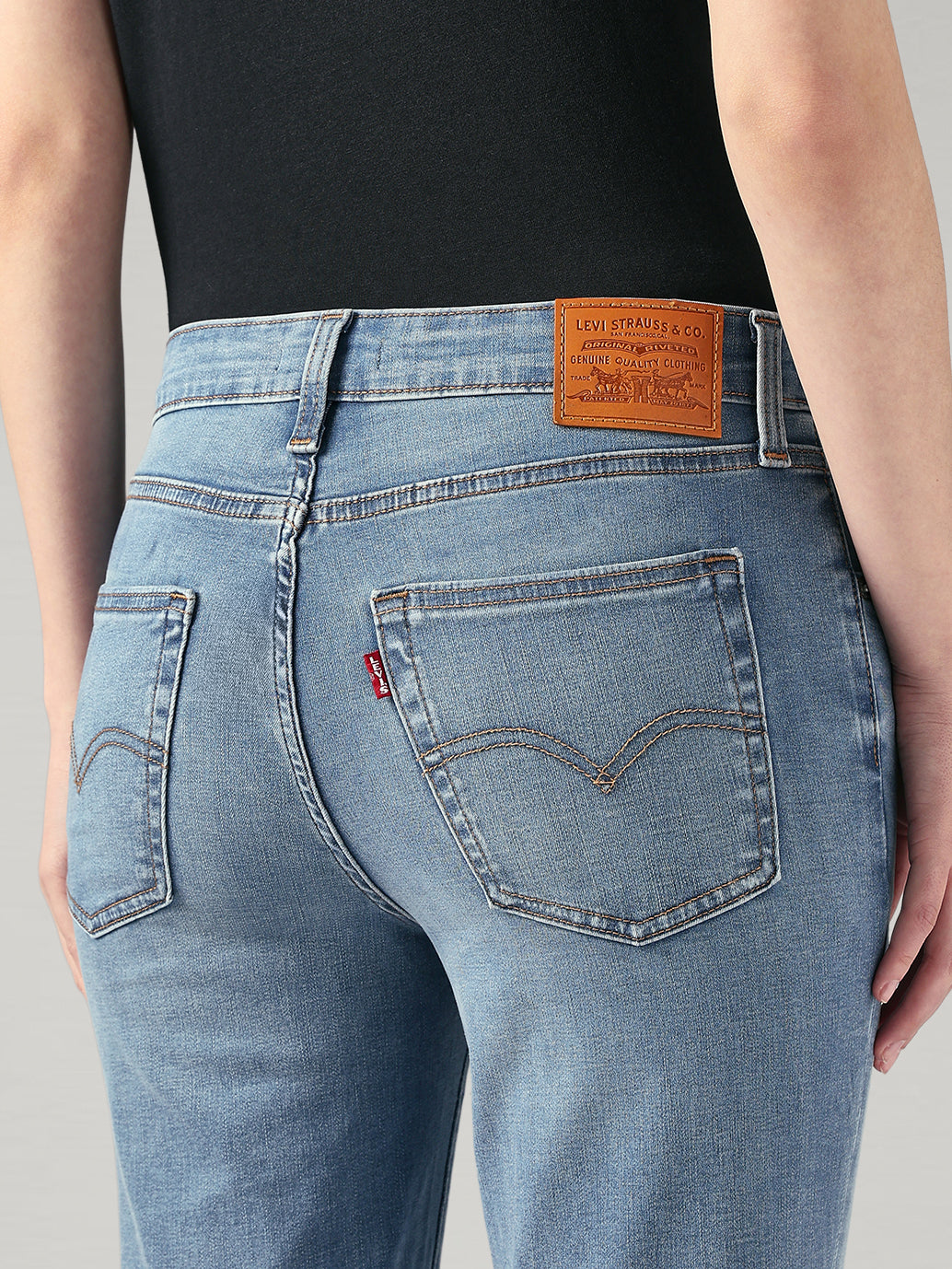 Women's 721 Blue Skinny Fit High Rise Jeans - 20 View
