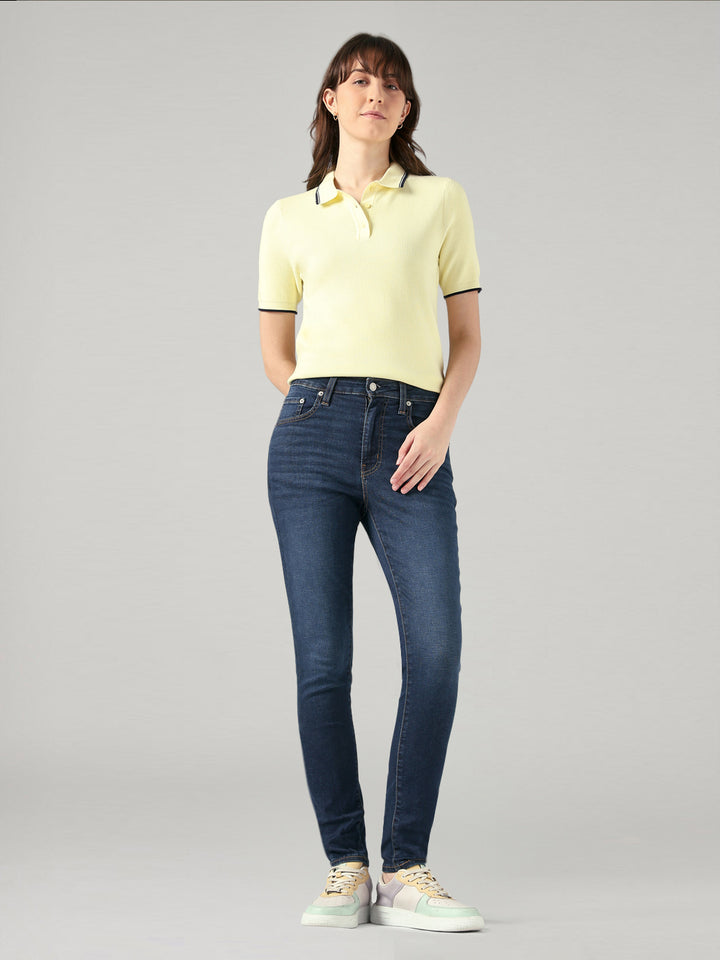 Women's 721 Navy Skinny Fit High Rise Redloop Jeans