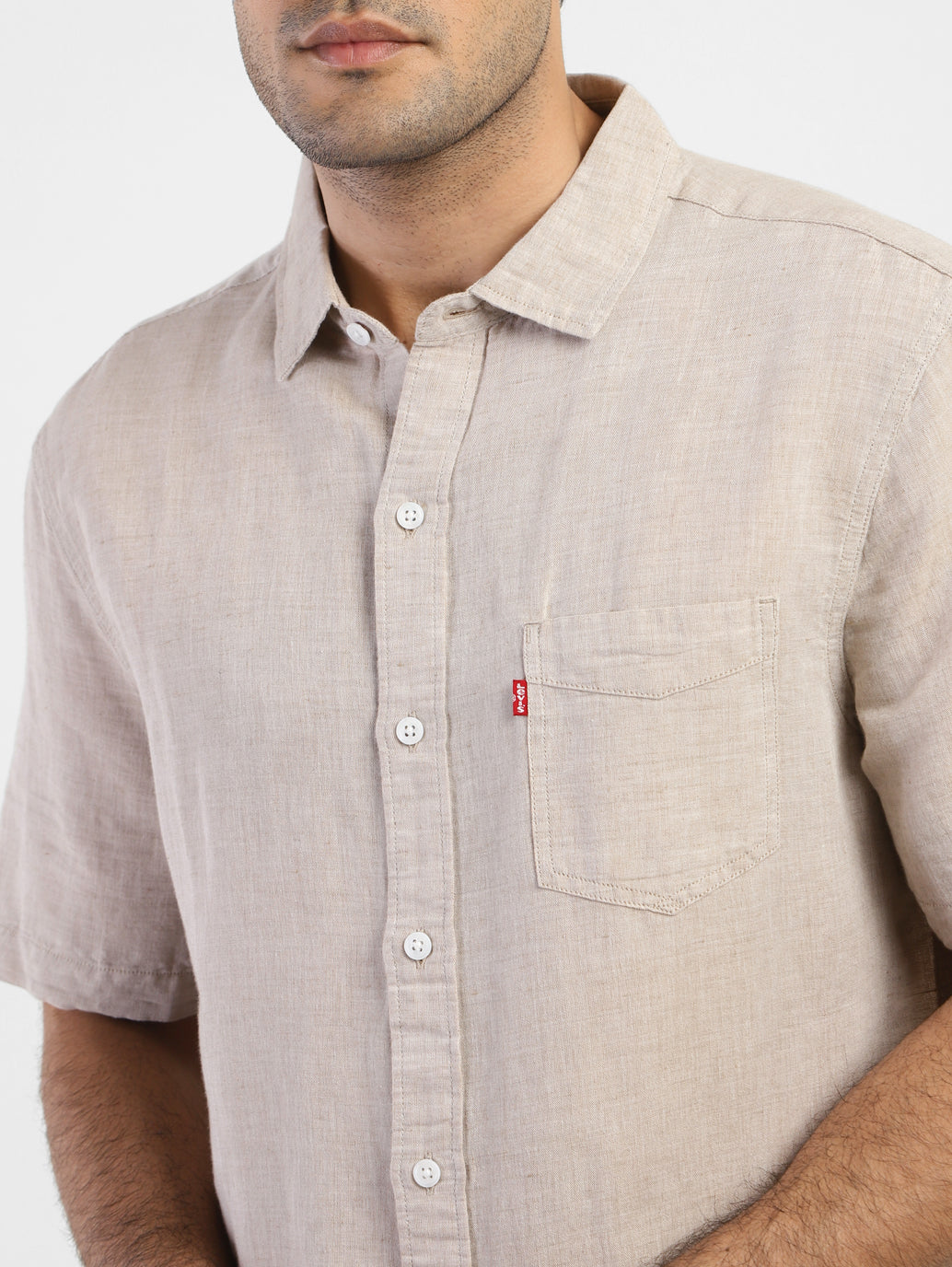 Men's Solid Regular Fit Linen Shirt - aaca5098-3085-422e-bdfd-a7d3bba8fbe4 View
