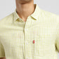 Men's Checkered Spread Collar Linen Shirt Green - 7a1c2488-6fde-4a88-ba73-5a9c4a33a7da View