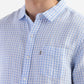 Men's Checkered Spread Collar Linen Shirt - d61331ac-6868-437d-a348-8df782568946 View