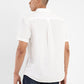 Men's Solid Slim Fit Linen Shirt - Back View