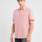 Men's Pink Solid Slim Fit Shirt - f4a5b659-d7eb-4b5b-86b1-6d6c7387dc61 View