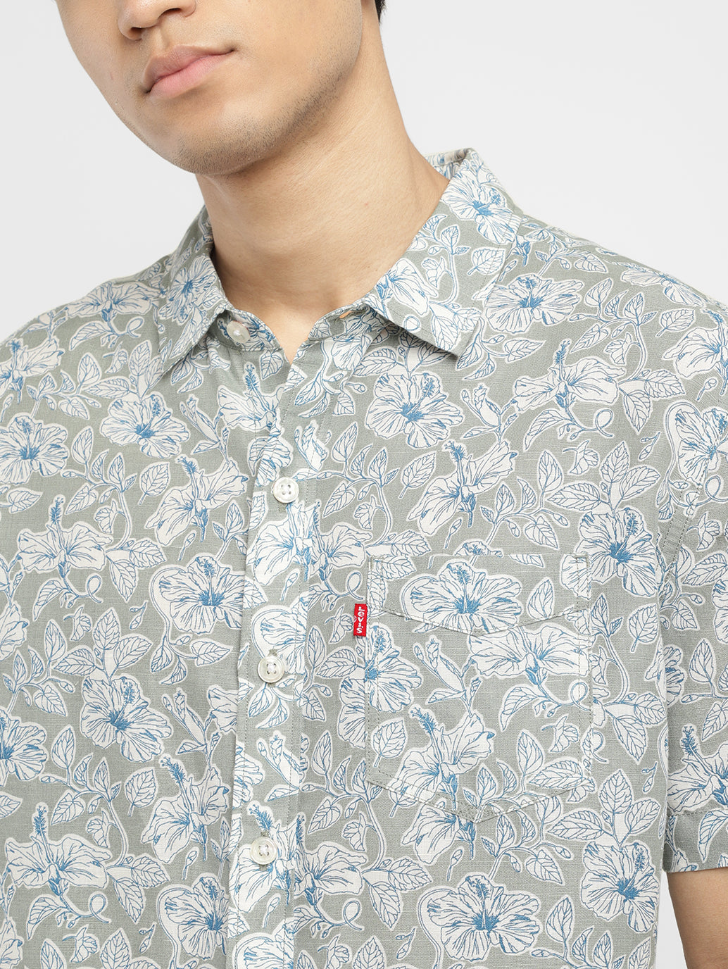 Men's Floral Print Slim Fit Shirt - 7245510d-a0e9-4ce3-8bd9-a53983f91d08 View