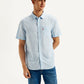 Men's Solid Slim Fit Linen Shirt - Front View