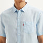 Men's Solid Slim Fit Linen Shirt - Detail View