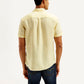 Men's Solid Slim Fit Linen Shirt - Back View