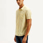 Men's Solid Slim Fit Linen Shirt - Side View