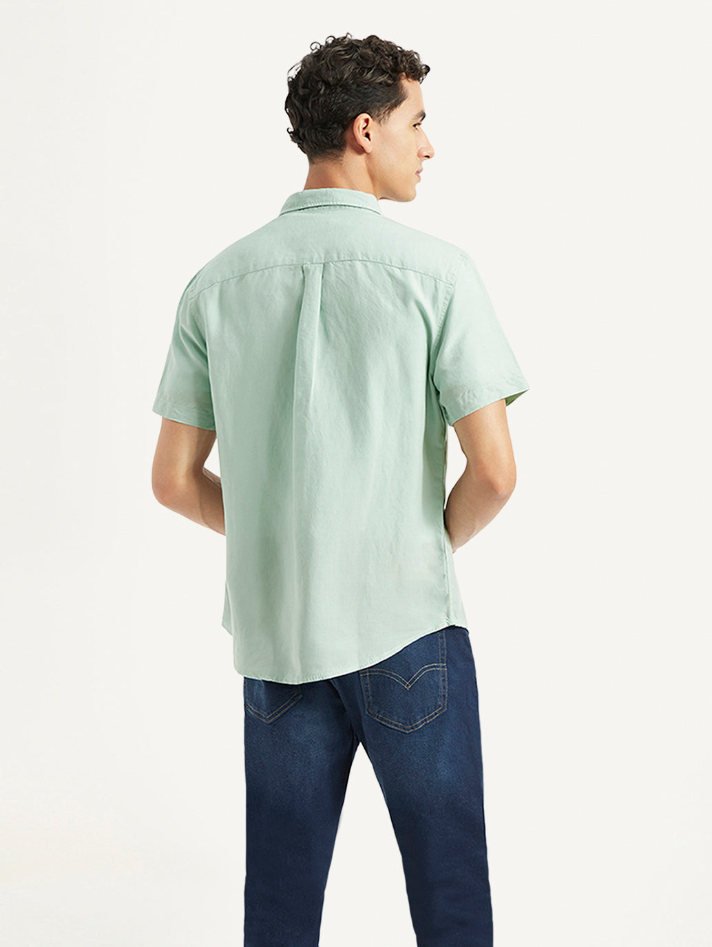 Men's Solid Slim Fit Linen Shirt - 9494c778-9c8b-4285-9e76-bb2d3435ee9b View