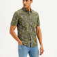 Men's Floral Slim Fit Shirt - Side View