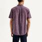 Men's Floral Slim Fit Linen Shirt - Back View