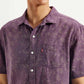 Men's Floral Slim Fit Linen Shirt - Detail View