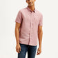 Men's Solid Slim Fit Linen Shirt - Front View