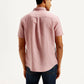 Men's Solid Slim Fit Linen Shirt - Back View