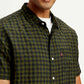 Men's Checkered Slim Fit Shirt - Detail View